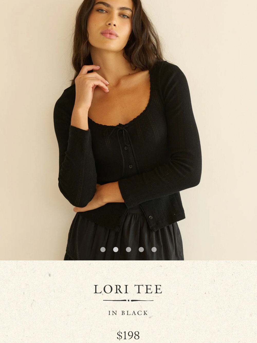 Doen Lori Tee Black S